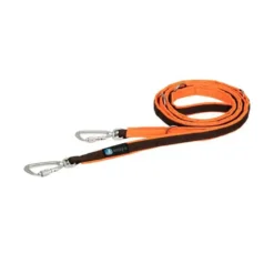 AnnyX Leine Safety leuchtorange braun voll gepolstert