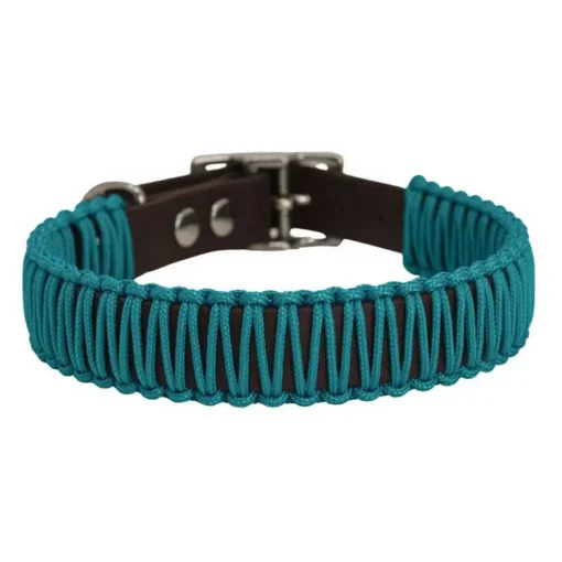 Biothane Paracord Halsband braun petrol