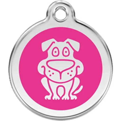 Hundemarke Hund pink