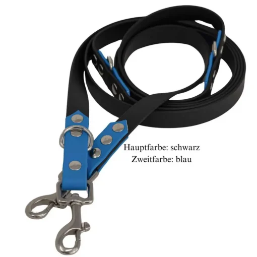 Biothane Leine schwarz/blau