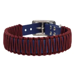 Biothane/Paracord-Halsband-marine/bordeaux