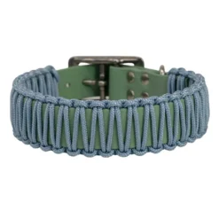 Biothane/Paracord-Halsband-salbei/taubenblau