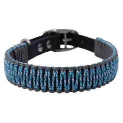 Biothane/Paracord-Halsband schwarz/blau camo