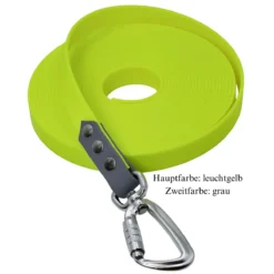 Biothane Schleppleine leuchtgelb/grau