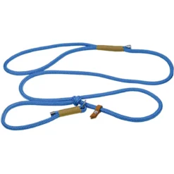 Retrieverleine sky blau/ocker