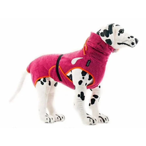 Hundebademantel Pink mit Kordel