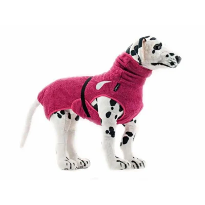 Hundebademantel Pink ohne Kordel