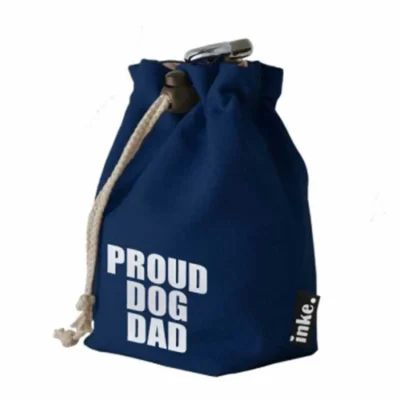Leckerlibeutel XL Proud Dog Dad Dunkelblau/Weiß